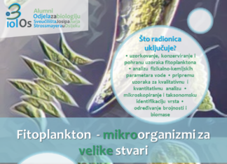 RADIONICA ALUMNI BIOLOS „FITOPLANKTON – MIKROORGANIZMI ZA VELIKE STVARI“ (30.1.2019.)