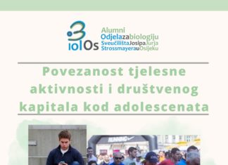 Alumni BiolOs online predavanje: Povezanost tjelesne aktivnosti i društvenog kapitala kod adolescenata