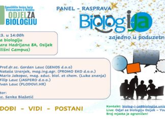 Panel rasprava “Biolog-i-Ja zajedno u poduzetništvu”