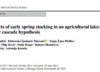 Obavijest o novom radu tima Zavoda za ekologiju voda i suradnika
