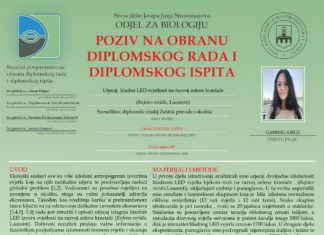 Obavijest o obrani diplomskog ispita studentice Gabrijele Bilić