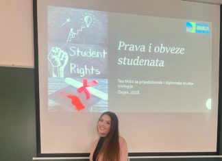Održana informiranja studentske pravobraniteljice na Odjelu u ak. 2023./2024. godini
