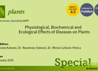 Obavijest o posebnom izdanju časopisa Plants pod nazivom “Physiological, Biochemical and Ecological Effects of Diseases on Plants”