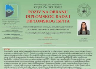 Obavijest o obrani diplomskog ispita studentice Ane Pirić