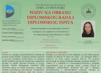 Obavijest o obrani diplomskog ispita studentice Ane Delač