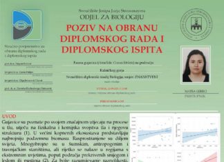 Obavijest o obrani diplomskog ispita studentice Matee Gereci