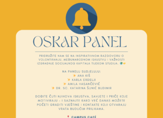 🎓 OSKAR PANEL – sutra u 19h u Campus Caféu!