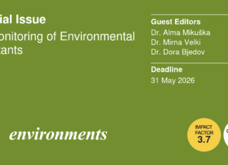 Poziv za objavu radova u posebnom izdanju časopisa Environments: Biomonitoring of Environmental Pollutants