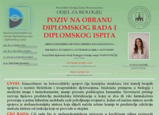 Obavijest o diplomskom ispitu studentice Ivane Jagodić