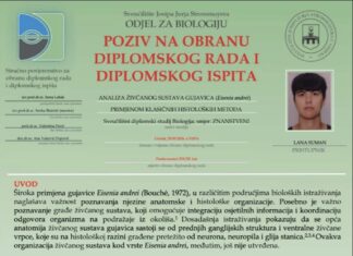 Obavijest o obrani diplomskog ispita studentice Lane Suman